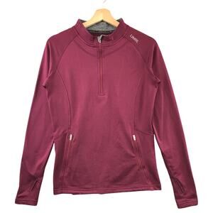 UNRL Elite 1/4 Zip Women's Size Medium Red Stretch Quarter Zip